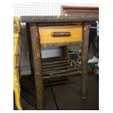 Hickory 1 drawer table