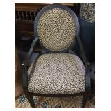 Leopard print side chair