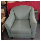 Blue upholstered chair