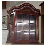 Glass door hanging display cabinet