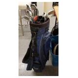 8 Ping irons, HG sand wedge, and golf bag