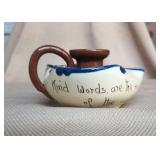 Vintage Torquay handled candlestick