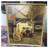 H Hargrove car & gas station serigraph