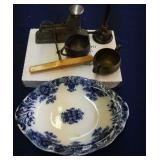 Vintage collectible items Bunson burner,