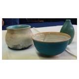 3 pieces of art pottery