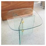 Glass top endtable