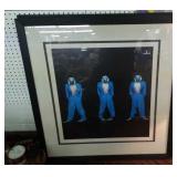 Whimsical framed dog print