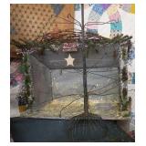 Wire ornament tree & creche