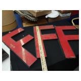 Cash drawer and letters