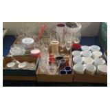 Glassware,  mugs, tupperware, decor