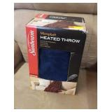 Sunbeam microplush heated throw, new in box