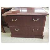 Cherry finish lateral file cabinet