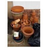 44 terra cotta flower pots