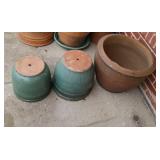 3 decorative flower pots