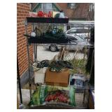 5 foot metal shelf unit - no contents