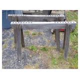 Pair wooden saw horses