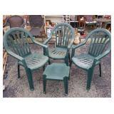 Green patio set