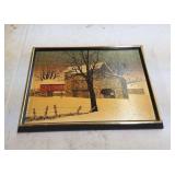 H Hargrove barn serigraph