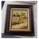 H Hargrove  barn serigraph  - Morton Salt