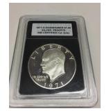 1971 silver proof Eisenhower $1