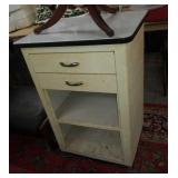 Vintage Porcelain top 2 drawer cabinet