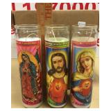 Box of 16 Assorted Religious Candles