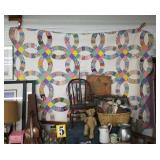 Double wedding ring quilt