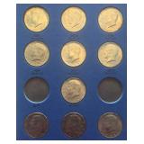 Kennedy half dollar book some silver