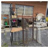 Two shelf units & puppy gate