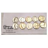 10 silver quarters various years