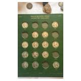 73 silver quarters 1932-1963 in book