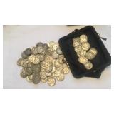 96 mercury dimes in change purse