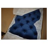 Baxton Studios Blue/Gold Ottoman