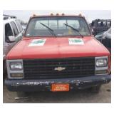 1989 CHEVROLET 3500-SERIES PICK UP RED