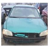 2001 HYUNDAI ACCENT 4 DOOR GREEN