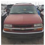 1999 CHEVROLET BLAZER SPORTS UTILITY RED