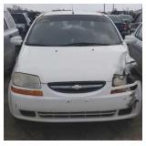 2005 CHEVROLET AVEO 4 DOOR WHITE