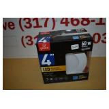 Globe 60w 4" LED Recessed Light Kit