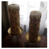 Pair of decorative candles