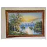 Oil painting,  signed C. Freeman