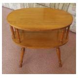 Oval maple side table