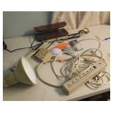 Electrical items in laundry basket