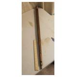 Brass-tip, carved walking stick