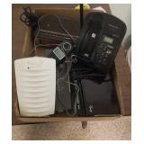Clock-radios, phone,  room air filter