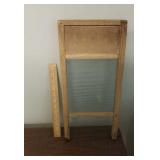 Vintage glass washboard