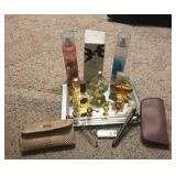 Dresser mirror & perfume collection
