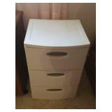 3 drawer Sterilite cabinet w/ sewing supplies