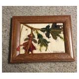 Small Framed fabric art