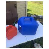 5 gal kerosene can and 5 Liter gas can