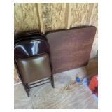 Card table and 4 matching chairs